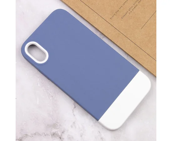 Чехол TPU+PC Bichromatic для Apple iPhone XR (6.1") Blue / White