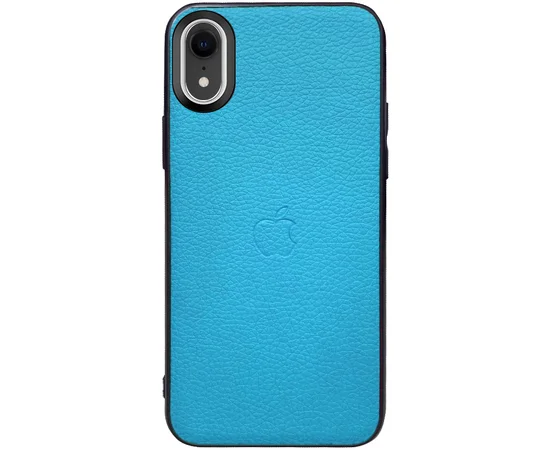 Кожаная накладка Epic Vivi Logo series для Apple iPhone XR (6.1") Голубой