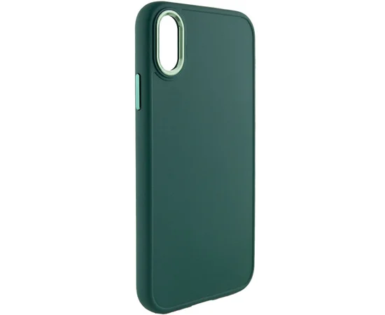 TPU чехол Bonbon Metal Style для Apple iPhone XR (6.1") Зеленый / Pine green