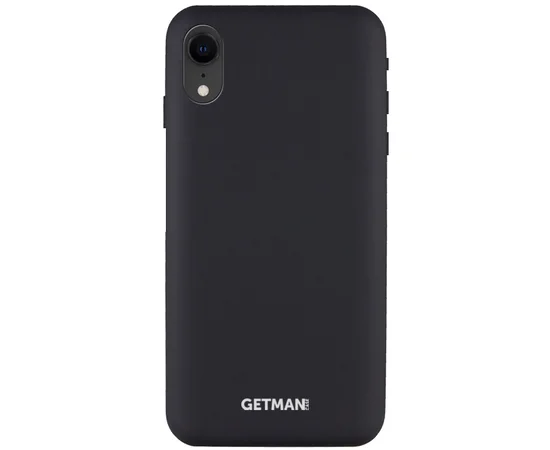 Чехол Silicone Case GETMAN for Magnet для Apple iPhone XR (6.1") Черный / Black