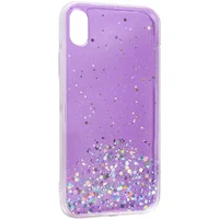 TPU чохол Star Glitter для Apple iPhone XR (6.1 ") Прозорий / Бузковий