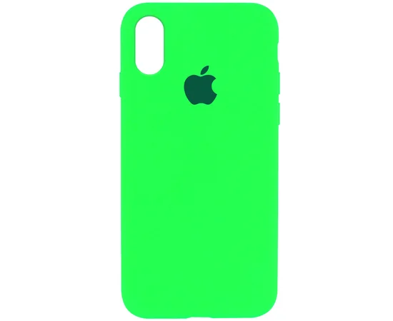 Чехол Silicone Case Full Protective (AA) для Apple iPhone XR (6.1") Салатовый / Neon Green
