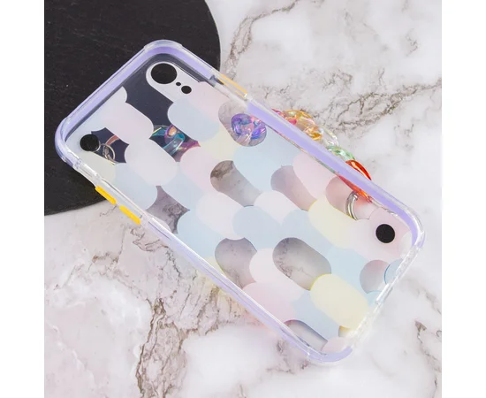 TPU+PC чехол Colorspot с ремешком-цепью для Apple iPhone XR (6.1") Dots