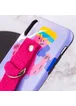 Чехол Funny Holder с цветным ремешком для Apple iPhone XR (6.1") Фиолетовый / Малиновый