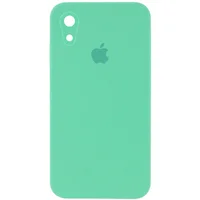 Чехол Silicone Case Square Full Camera Protective (AA) для Apple iPhone XR (6.1") Зеленый / Spearmint