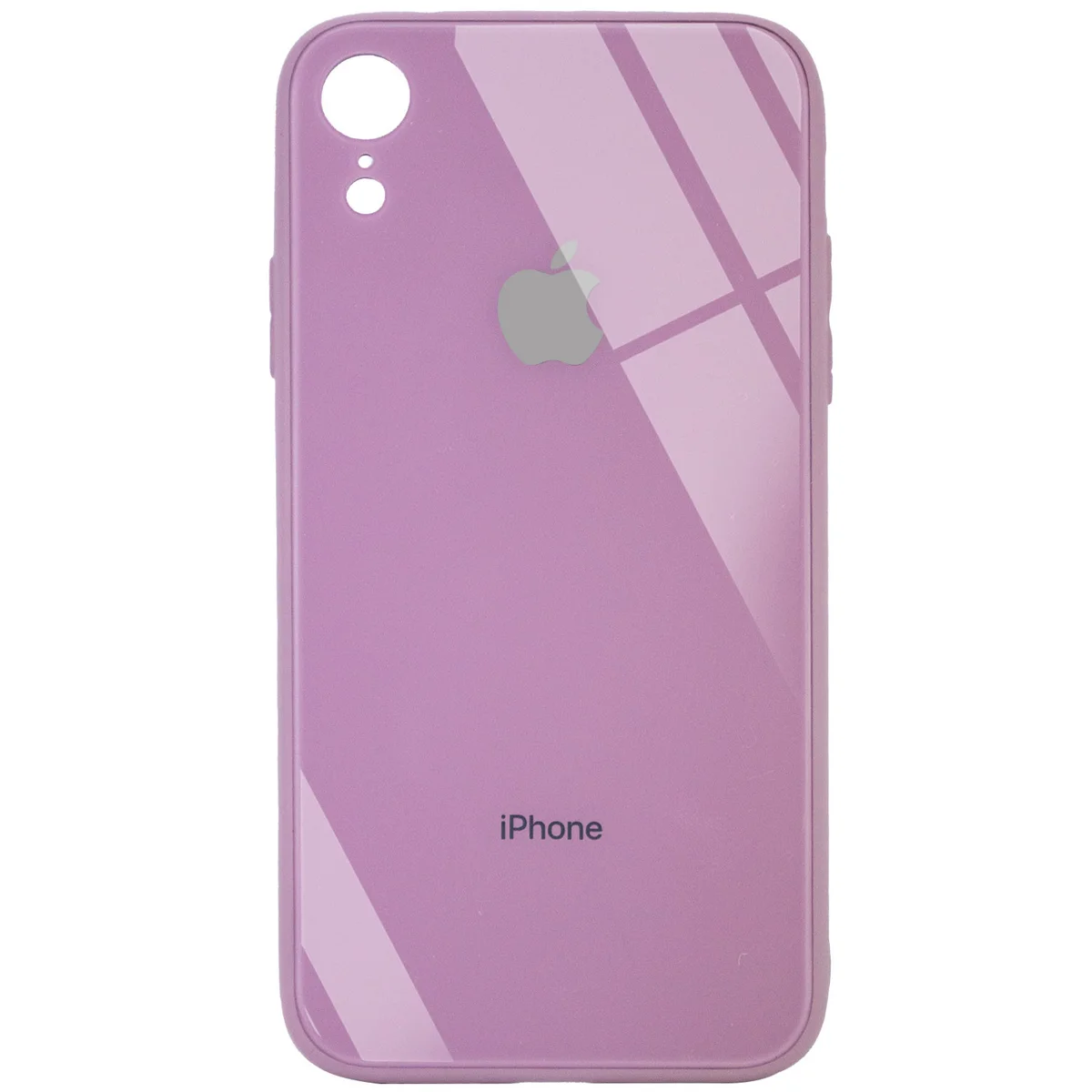 TPU + Glass чохол GLOSSY Logo Full camera (opp) для Apple iPhone XR (6.1 ") Ліловий / Lilac Pride
