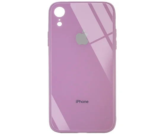 TPU+Glass чехол GLOSSY Logo Full camera (opp) для Apple iPhone XR (6.1") Лиловый / Lilac Pride