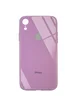 TPU+Glass чехол GLOSSY Logo Full camera (opp) для Apple iPhone XR (6.1") Лиловый / Lilac Pride