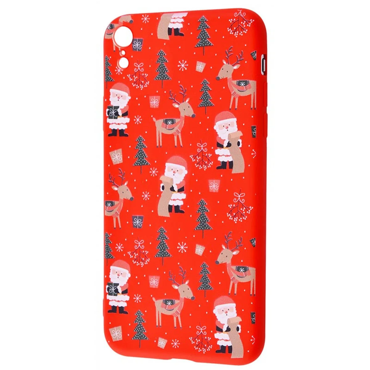 TPU чехол WAVE Fancy для Apple iPhone XR (6.1") Santa Claus and Deer / Red