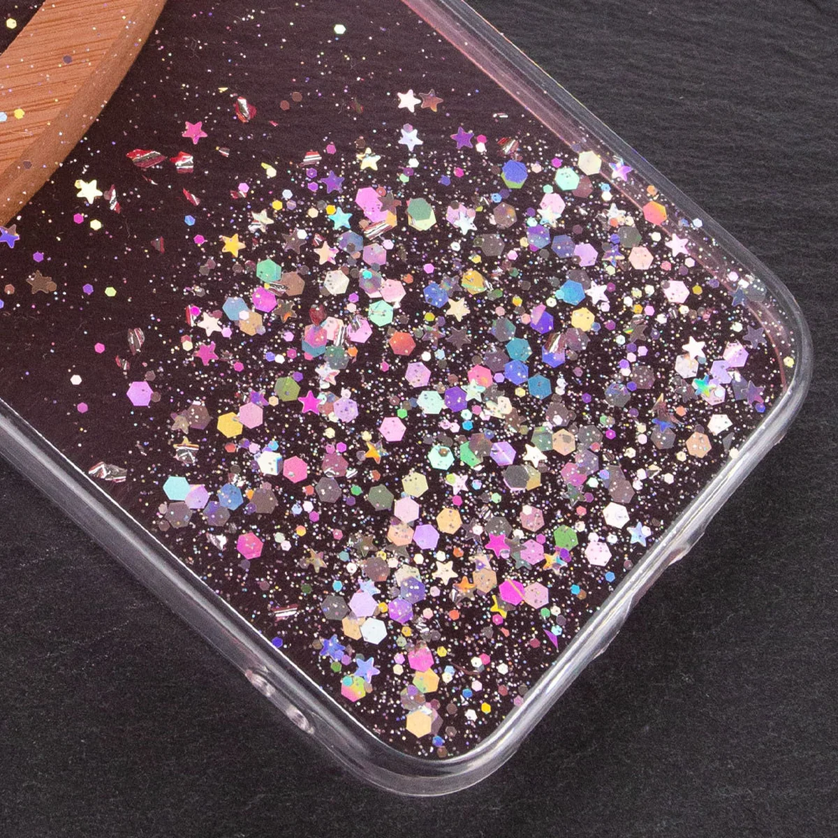 TPU чехол Star Glitter для Apple iPhone XR (6.1") Прозрачный / Розовый