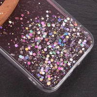 TPU чехол Star Glitter для Apple iPhone XR (6.1") Прозрачный / Розовый
