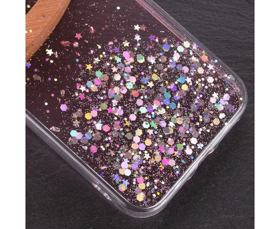 TPU чехол Star Glitter для Apple iPhone XR (6.1") Прозрачный / Розовый