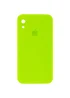 Чехол Silicone Case Square Full Camera Protective (AA) для Apple iPhone XR (6.1") Салатовый / Neon green