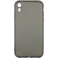 Матовый полупрозрачный TPU чехол с защитой камеры для Apple iPhone XR (6.1") Черный / Black