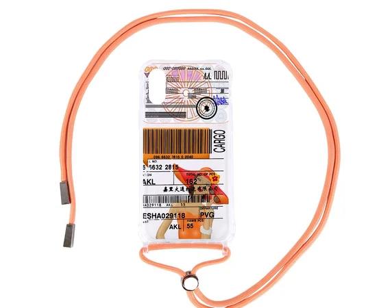 Чехол TPU Crossbody Street Style для Apple iPhone XR (6.1") Cargo / Персиковый