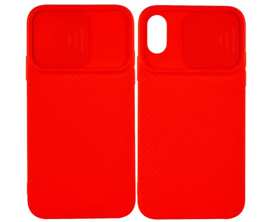 Чехол Camshield Square TPU со шторкой для камеры для Apple iPhone XR (6.1") Красный