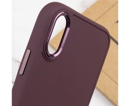 TPU чехол Bonbon Metal Style для Apple iPhone XR (6.1") Бордовый / Plum