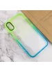 Чехол TPU+PC Fresh sip series для Apple iPhone XR (6.1") Бирюзовый / Лимонный