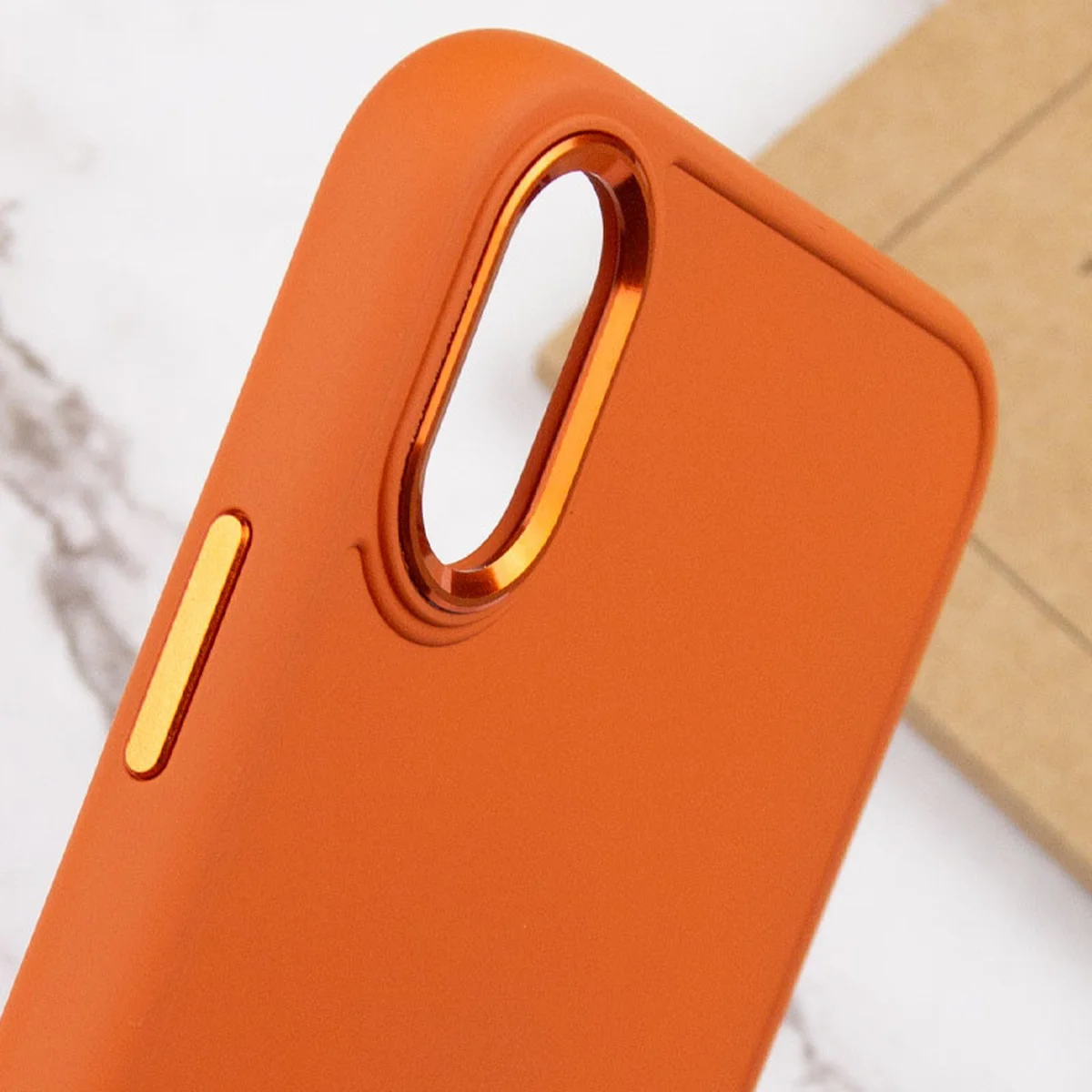 TPU чехол Bonbon Metal Style для Apple iPhone XR (6.1") Оранжевый / Papaya