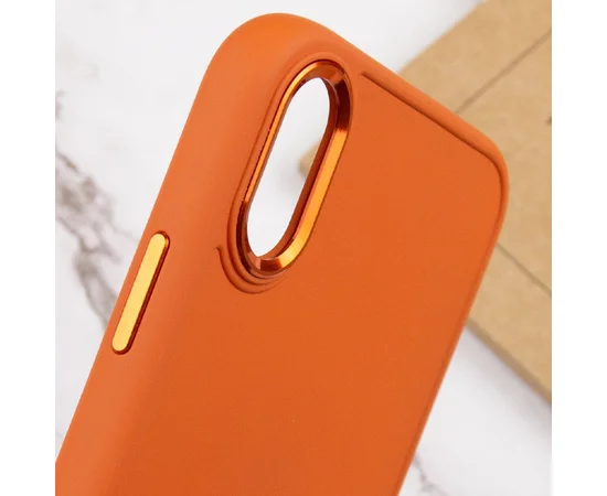 TPU чехол Bonbon Metal Style для Apple iPhone XR (6.1") Оранжевый / Papaya
