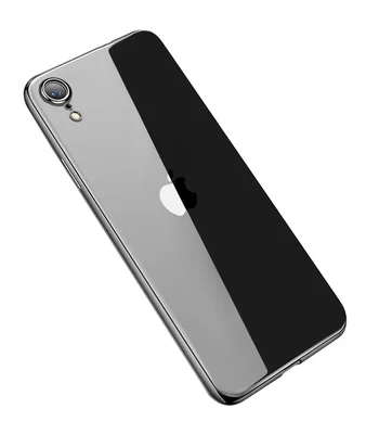 Прозрачный силиконовый чехол с глянцевой окантовкой Full Camera для Apple iPhone XR (6.1") Черный