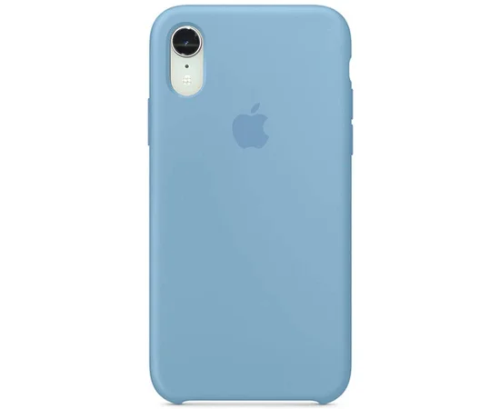 Чехол Silicone case (A) для Apple iPhone XR (6.1") Голубой / Cornflower