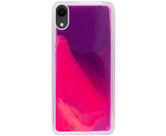 Неоновый чехол Neon Sand glow in the dark для Apple iPhone XR (6.1") Фиолетовый / Розовый