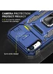Ударопрочный чехол Camshield Army Ring для Apple iPhone XR (6.1") Синий / Navy