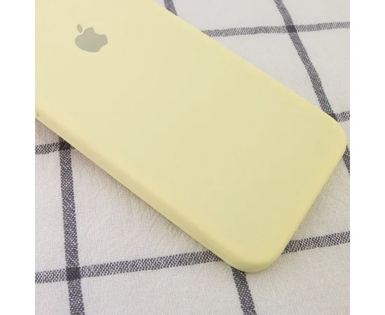 Чехол Silicone Case Square Full Camera Protective (AA) для Apple iPhone XR (6.1") Желтый / Mellow Yellow