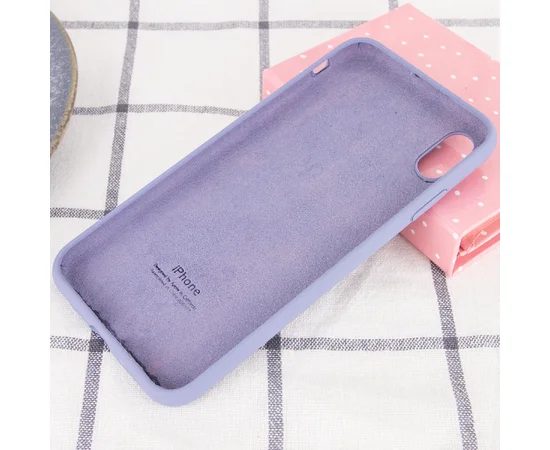 Чехол Silicone Case Full Protective (AA) для Apple iPhone XR (6.1") Серый / Lavender Gray