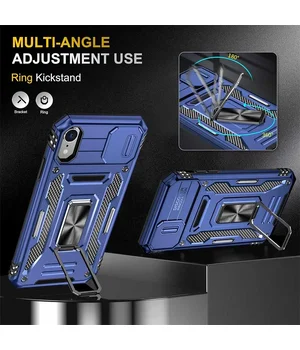 Удароміцний чохол Camshield Army Ring для iPhone XR (6.1") Синій / Navy