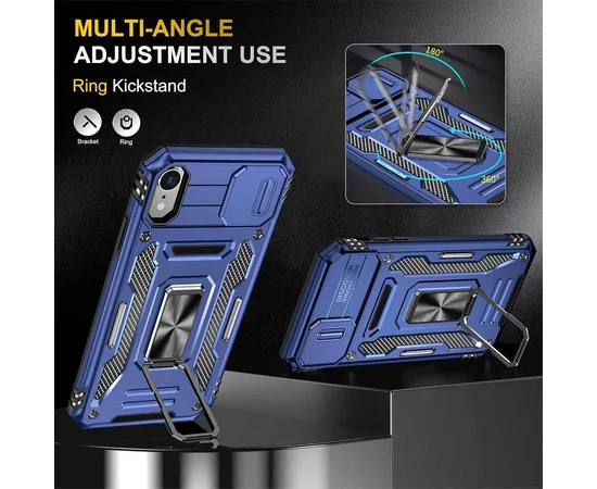 Ударопрочный чехол Camshield Army Ring для Apple iPhone XR (6.1") Синий / Navy