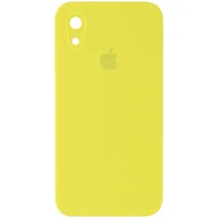 Чохол Silicone Case Square Full Camera Protective (AA) для Apple iPhone XR (6.1 ") Жовтий / Bright Yellow