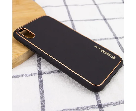 Кожаный чехол Xshield для Apple iPhone XR (6.1") Черный / Black