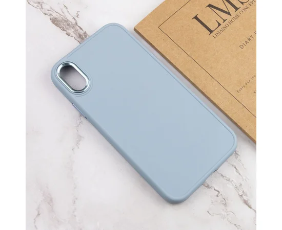 TPU чехол Bonbon Metal Style для Apple iPhone XR (6.1") Голубой / Mist blue