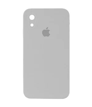Чохол Silicone Case Square Full Camera Protective (AA) для Apple iPhone XR (6.1") Сірий / Light Grey