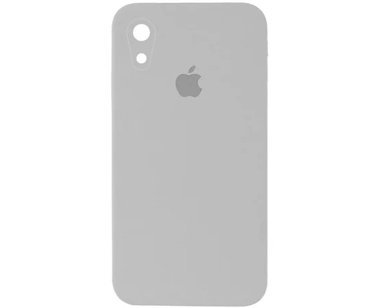 Чехол Silicone Case Square Full Camera Protective (AA) для Apple iPhone XR (6.1") Серый / Light Grey