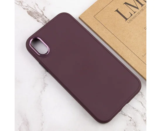 TPU чехол Bonbon Metal Style для Apple iPhone XR (6.1") Бордовый / Plum