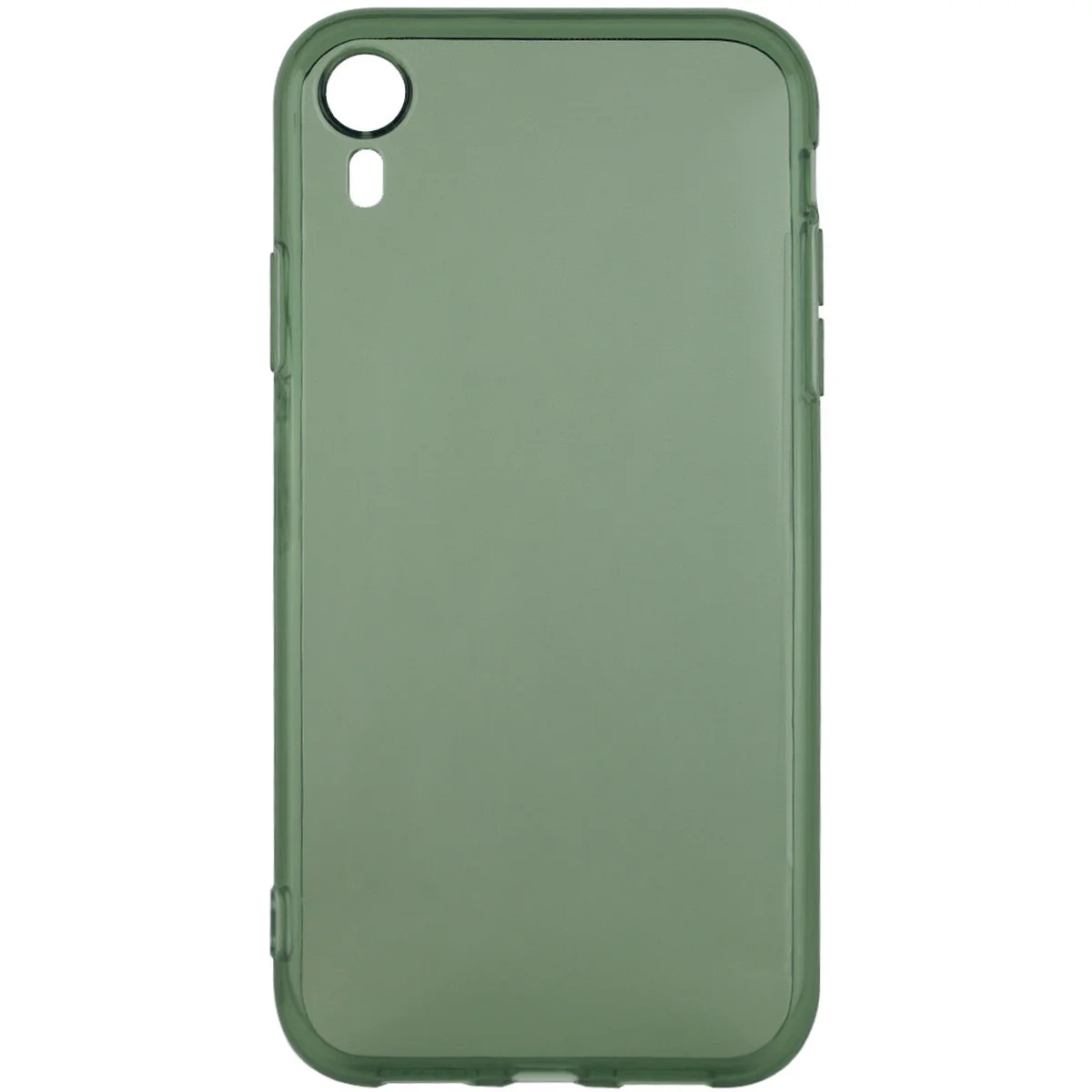 Матовый полупрозрачный TPU чехол с защитой камеры для Apple iPhone XR (6.1") Зеленый / Green