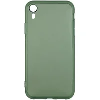 Матовый полупрозрачный TPU чехол с защитой камеры для Apple iPhone XR (6.1") Зеленый / Green