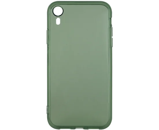 Матовый полупрозрачный TPU чехол с защитой камеры для Apple iPhone XR (6.1") Зеленый / Green