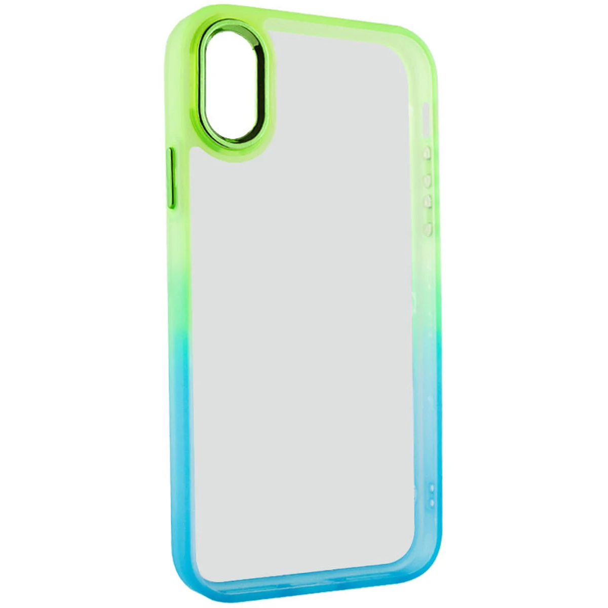 Чехол TPU+PC Fresh sip series для Apple iPhone XR (6.1") Бирюзовый / Лимонный