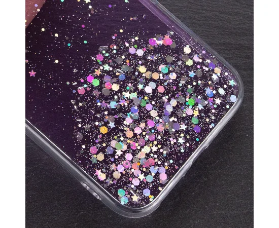 TPU чехол Star Glitter для Apple iPhone XR (6.1") Прозрачный / Сиреневый
