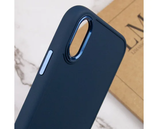 TPU чехол Bonbon Metal Style для Apple iPhone XR (6.1") Синий / Cosmos blue