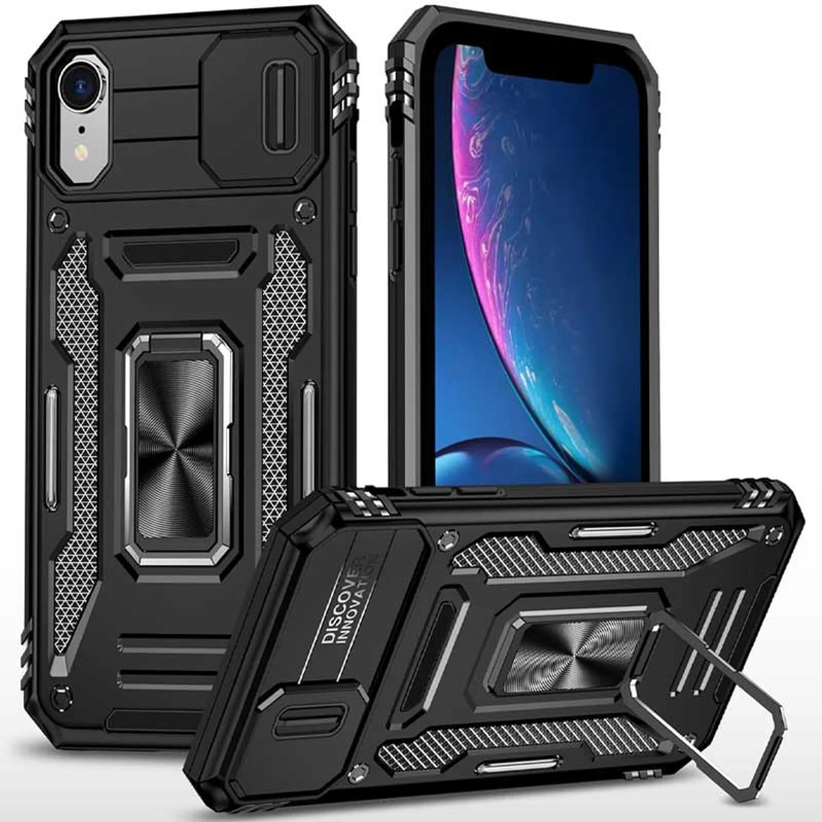 Удароміцний чохол Camshield Army Ring для iPhone XR (6.1") Чорний / Black