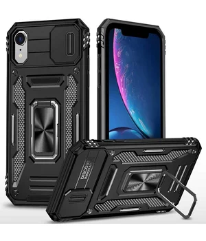 Удароміцний чохол Camshield Army Ring для iPhone XR (6.1") Чорний / Black