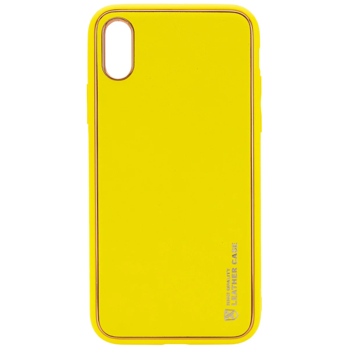 Кожаный чехол Xshield для Apple iPhone XR (6.1") Желтый / Yellow