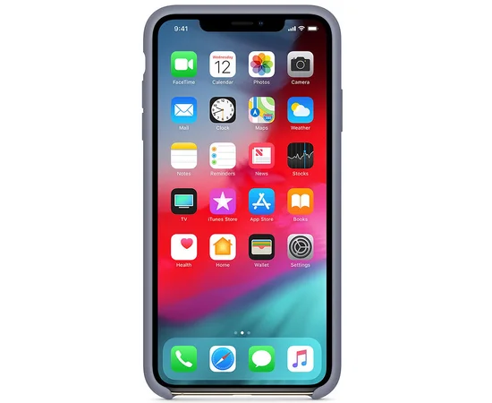 Чехол Silicone case (AAA) для Apple iPhone XR (6.1") Серый / Lavender Gray
