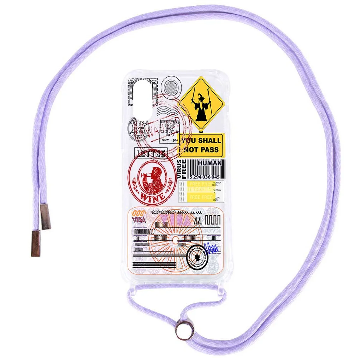 Чехол TPU Crossbody Street Style для Apple iPhone XR (6.1") Magician / Сиреневый