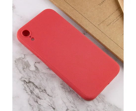 Силиконовый чехол Candy Full Camera для Apple iPhone XR (6.1") Красный / Camellia